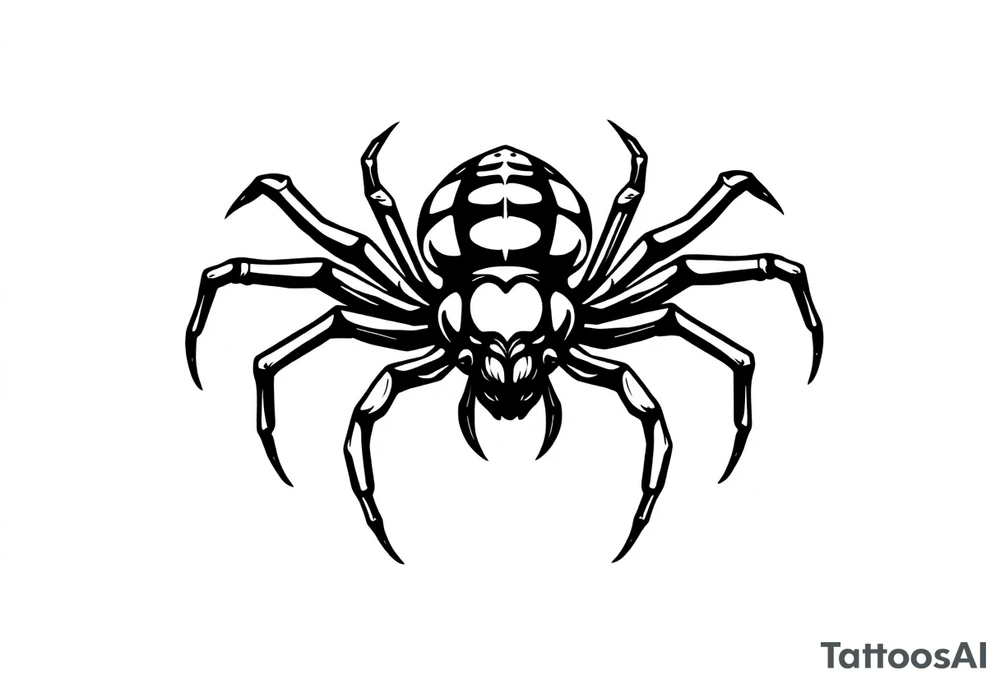 spider bug weird tattoo idea