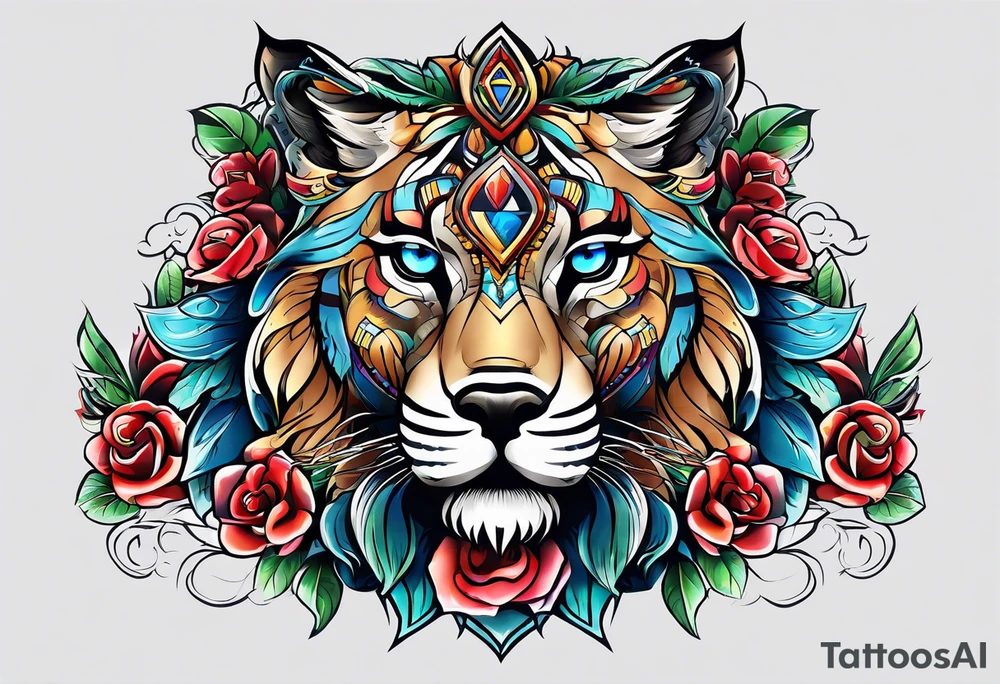 Casino animals tattoo idea