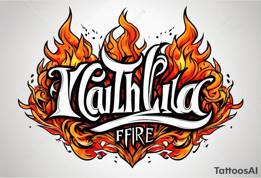 Valhalla on  fire tattoo idea