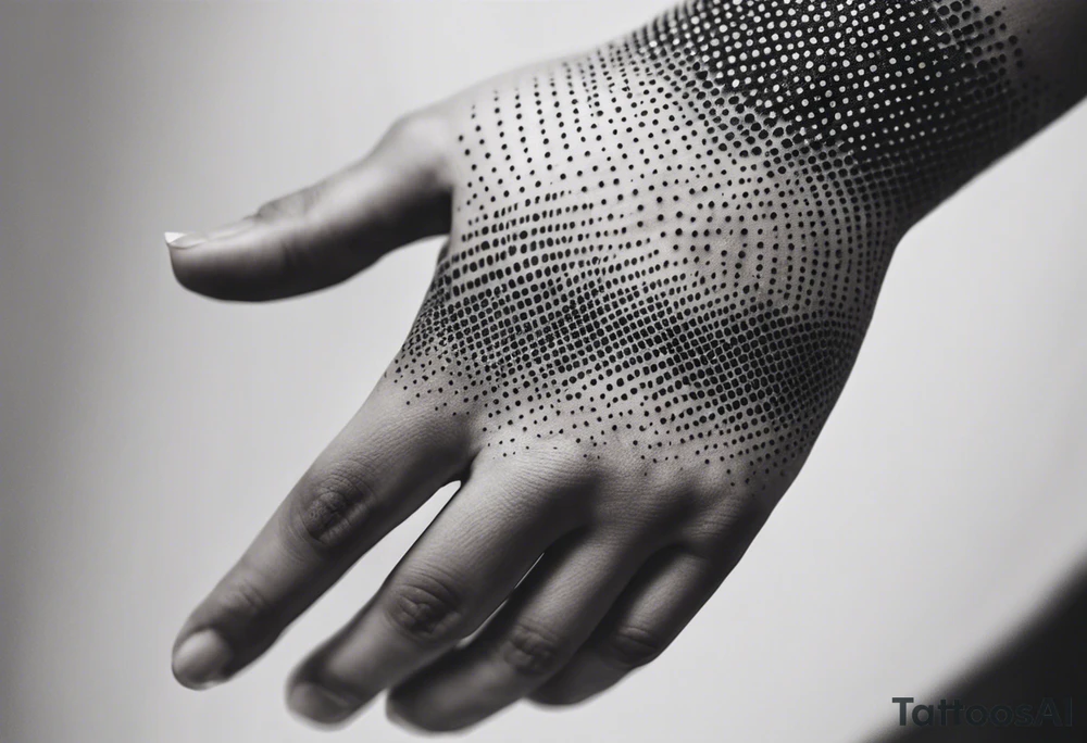 lines on hand tattoo idea