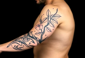 Pepper plant peach tree tattoo idea