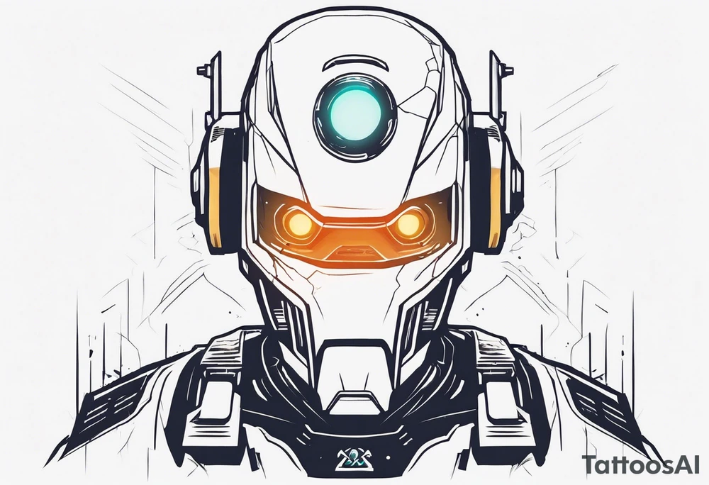 Ghost dressed like a robot tattoo idea