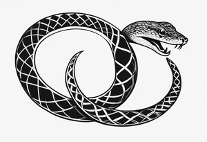 cut snake tattoo idea