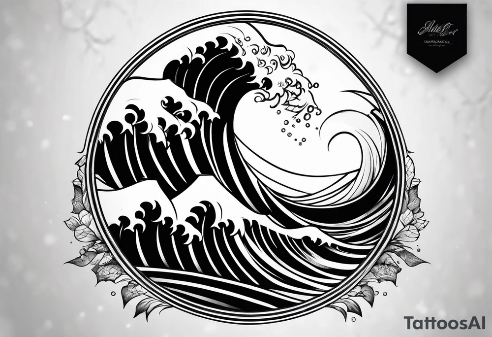 Snow waves tattoo idea
