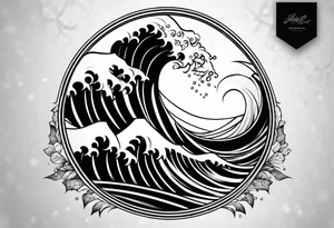 Snow waves tattoo idea