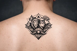 Strength, humble, honourable, respectful, being adaptable to all situations

Using animals, elements (earth wind fire water), geometric shapes

Design for a full sleeve tattoo idea