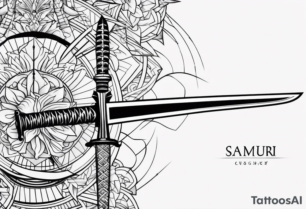 broken samurai
 sword tattoo idea