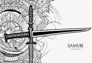 broken samurai
 sword tattoo idea