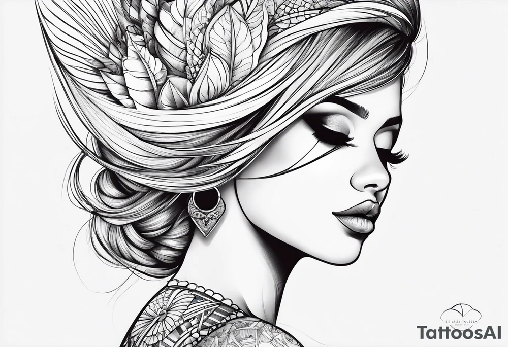 pena delicada, esvoasante e feminina para mulher. tattoo idea