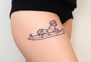 two dogs on an airplane tattoo idea