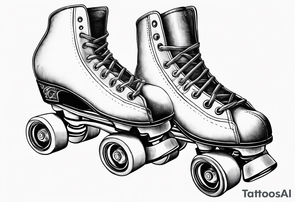 Pair of rollerskates tattoo idea
