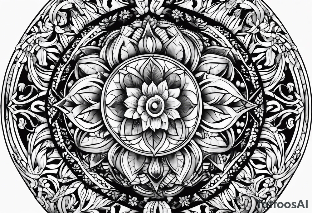 round tattoo tattoo idea