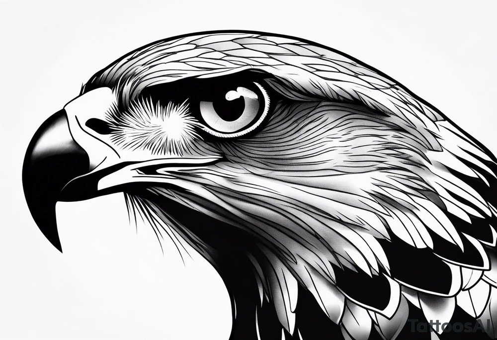 Hawk tatto for hand tattoo idea