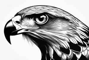 Hawk tatto for hand tattoo idea