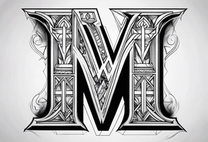 Letters m c a tattoo idea