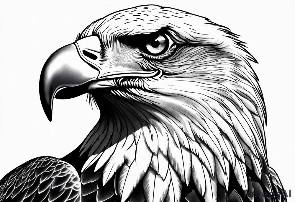 majestic eagle tattoo idea