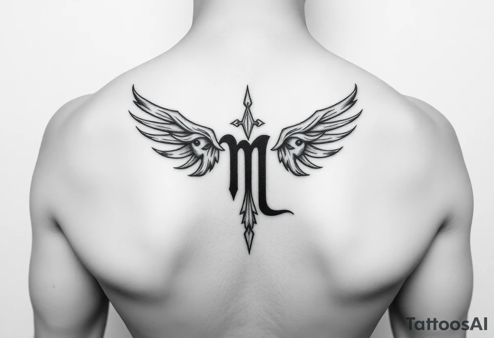 Only using the word picses unique zodiac sign tattoo idea