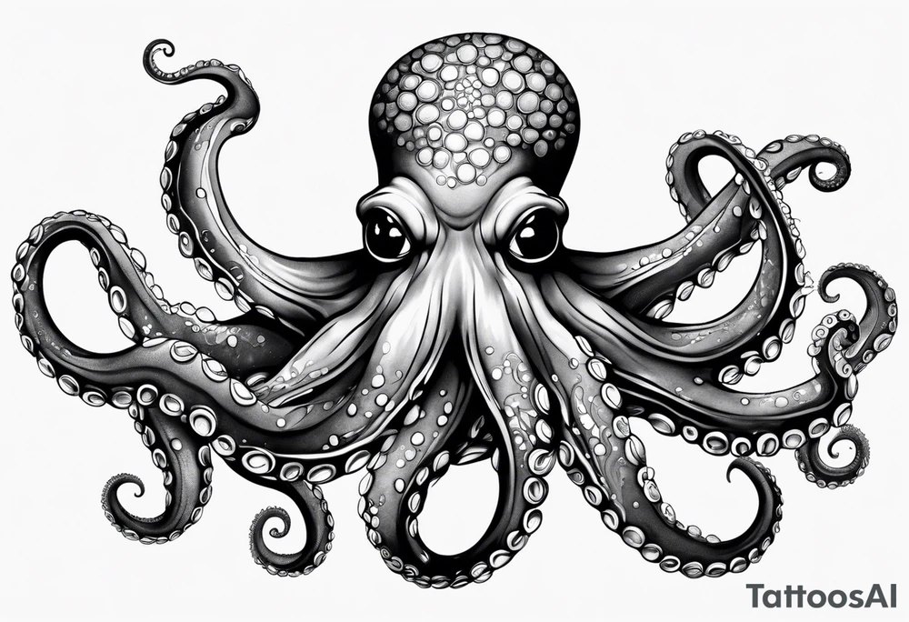 octopus with neon Blue suckers tattoo tattoo idea