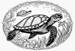 sea turtles tattoo idea