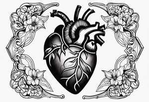 human heart tattoo idea