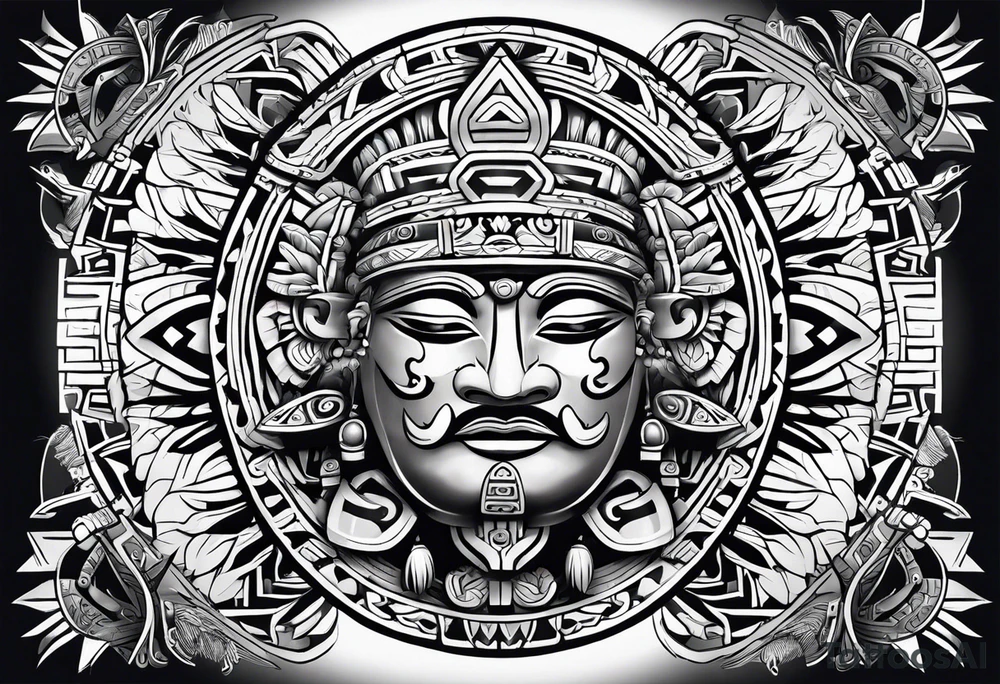 Simple Aztec for left shoulder tattoo idea