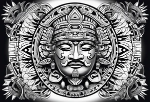 Simple Aztec for left shoulder tattoo idea