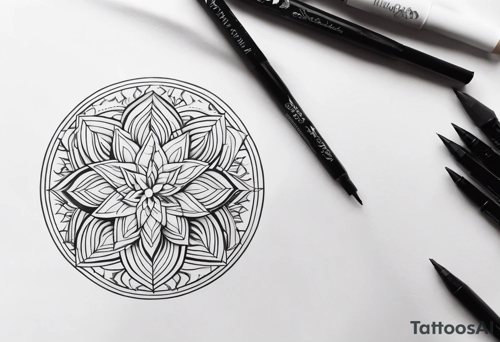 a half-sleeve black and white tattoo idea that incorporates mental health awareness, a passion for EDM music, a first responder past, and keeping a positive mindset. I want everything designed into each other thing tattoo idea
