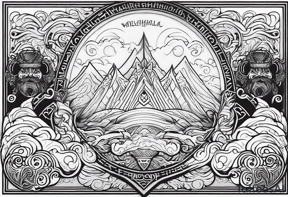 Valhalla fog gods tattoo idea