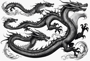 full arm sleeve Smaug the dragon tattoo idea