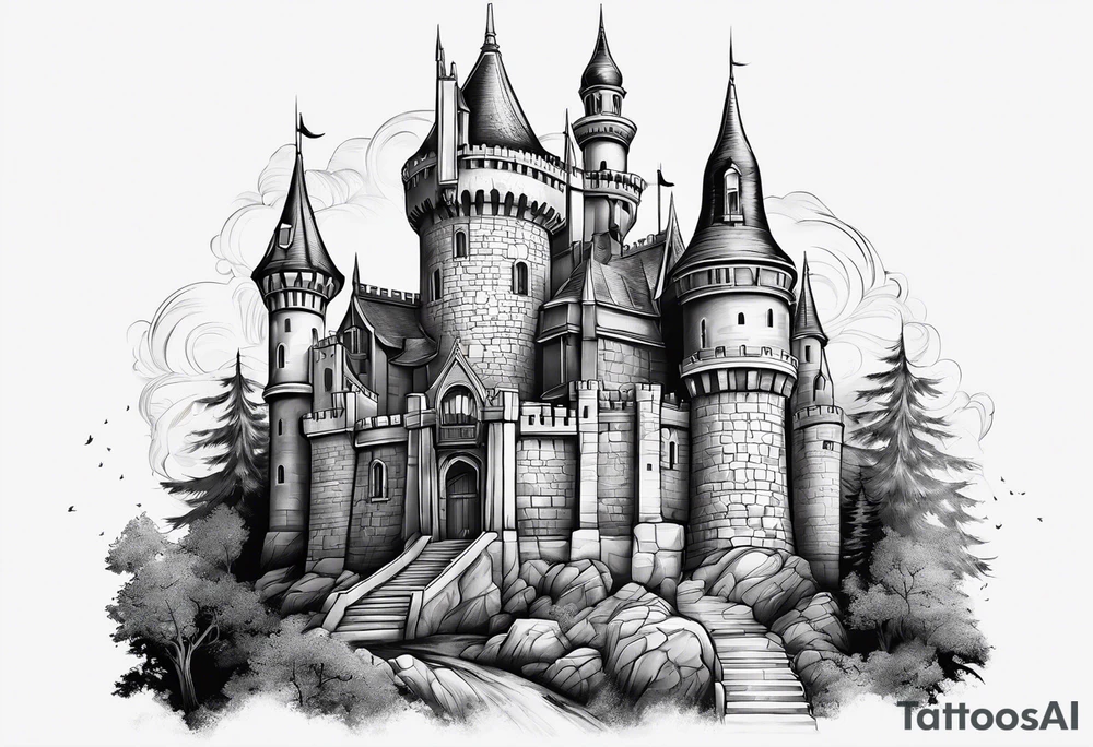 castle tattoo idea