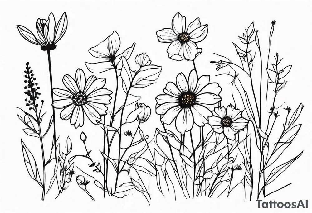 wildflowers tattoo idea