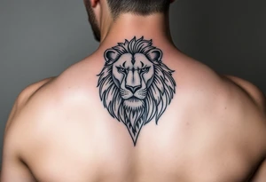Lion of Judah fine line tattoo idea