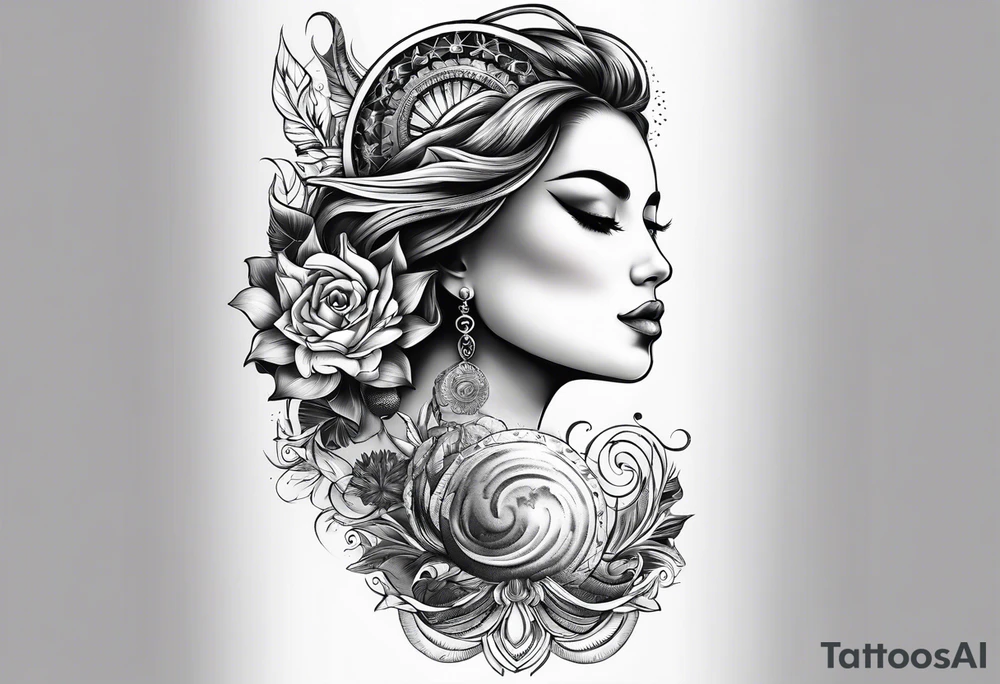 Sky sun tattoo idea