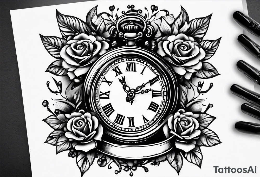 eine Taschenuhr mit kette tattoo idea