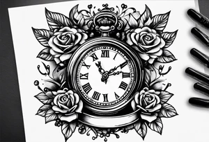 eine Taschenuhr mit kette tattoo idea