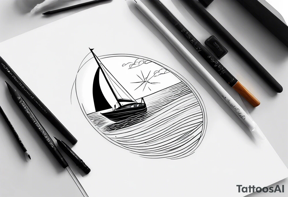 Sailboat Journey tattoo idea