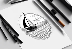 Sailboat Journey tattoo idea