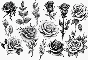 rosas con espinas tattoo idea