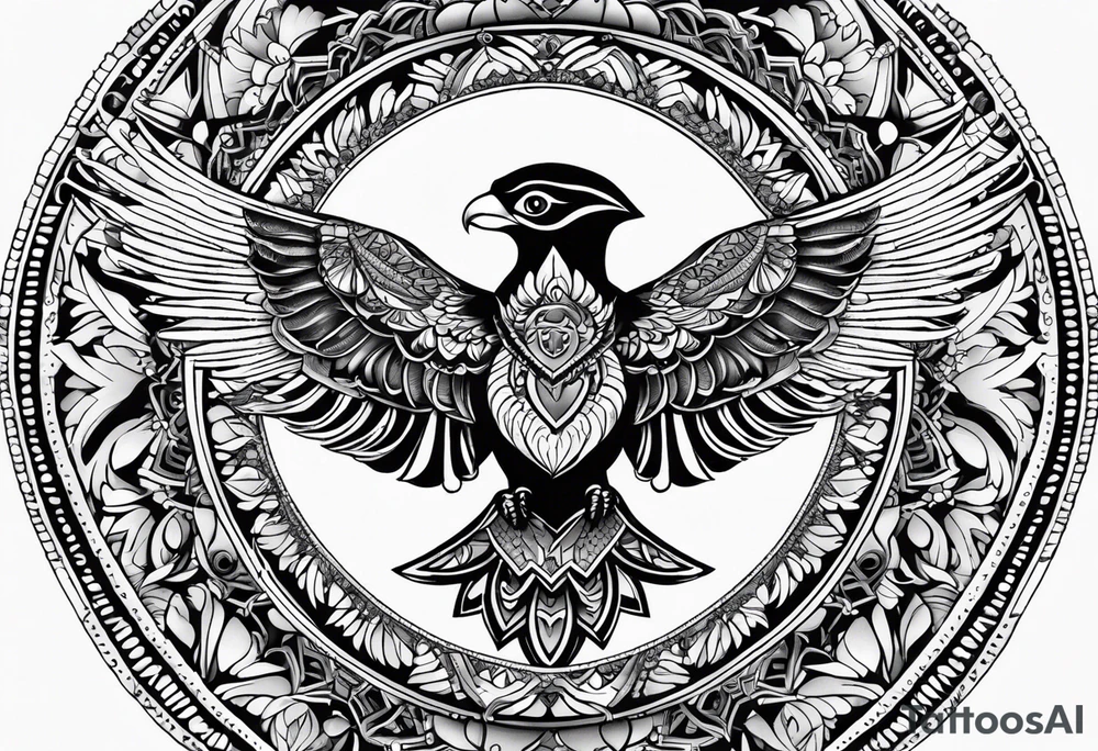 mandala, thunderbird,  heyoka tattoo idea
