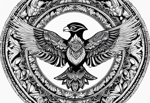 mandala, thunderbird,  heyoka tattoo idea