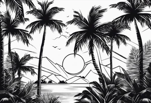 palm trees tattoo idea