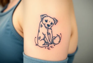 Dog love tattoo idea