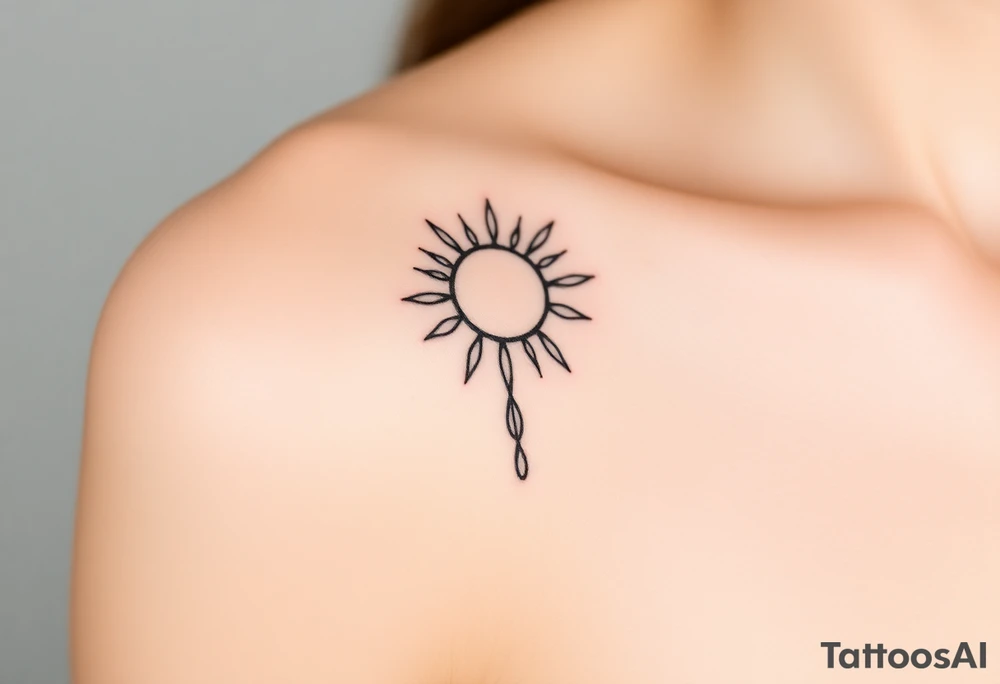 The sun cascading tattoo idea