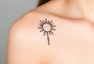 The sun cascading tattoo idea