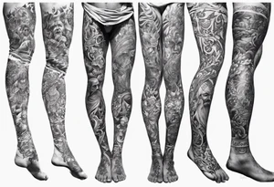 full Leg sleeve tattoo. im from punjab and sikh values tattoo idea