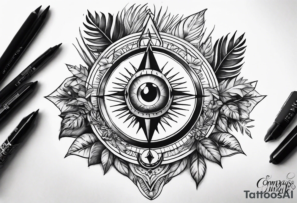 Compass
Jungle Plants
All-seeing Eye tattoo idea