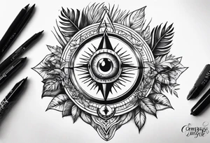 Compass
Jungle Plants
All-seeing Eye tattoo idea