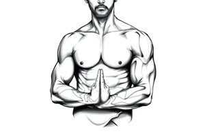 Meditating person tattoo idea