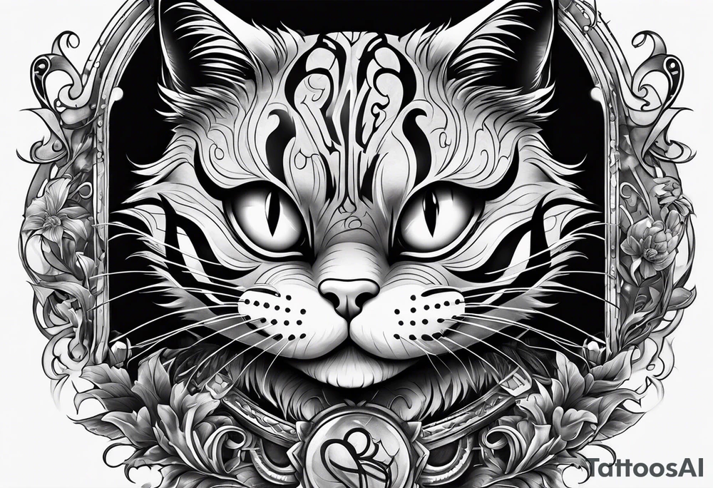 Cheshire cat tattoo idea