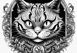 Cheshire cat tattoo idea